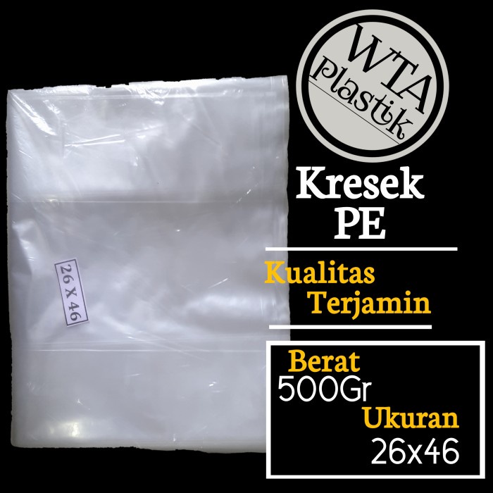

[GG] Kresek plastik tebal bening transparan PE 26x46