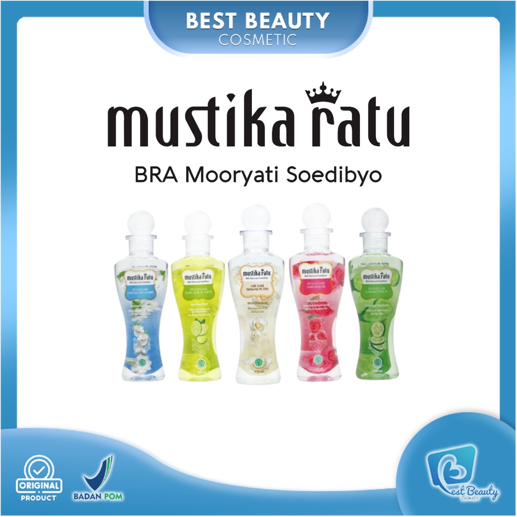 ★ BB ★ Mustika Ratu Penyegar 150ml - 75ml | Sari Mawar - Sari Sekar Gambir - Sari Jeruk Nipis - Sari Ketimun |