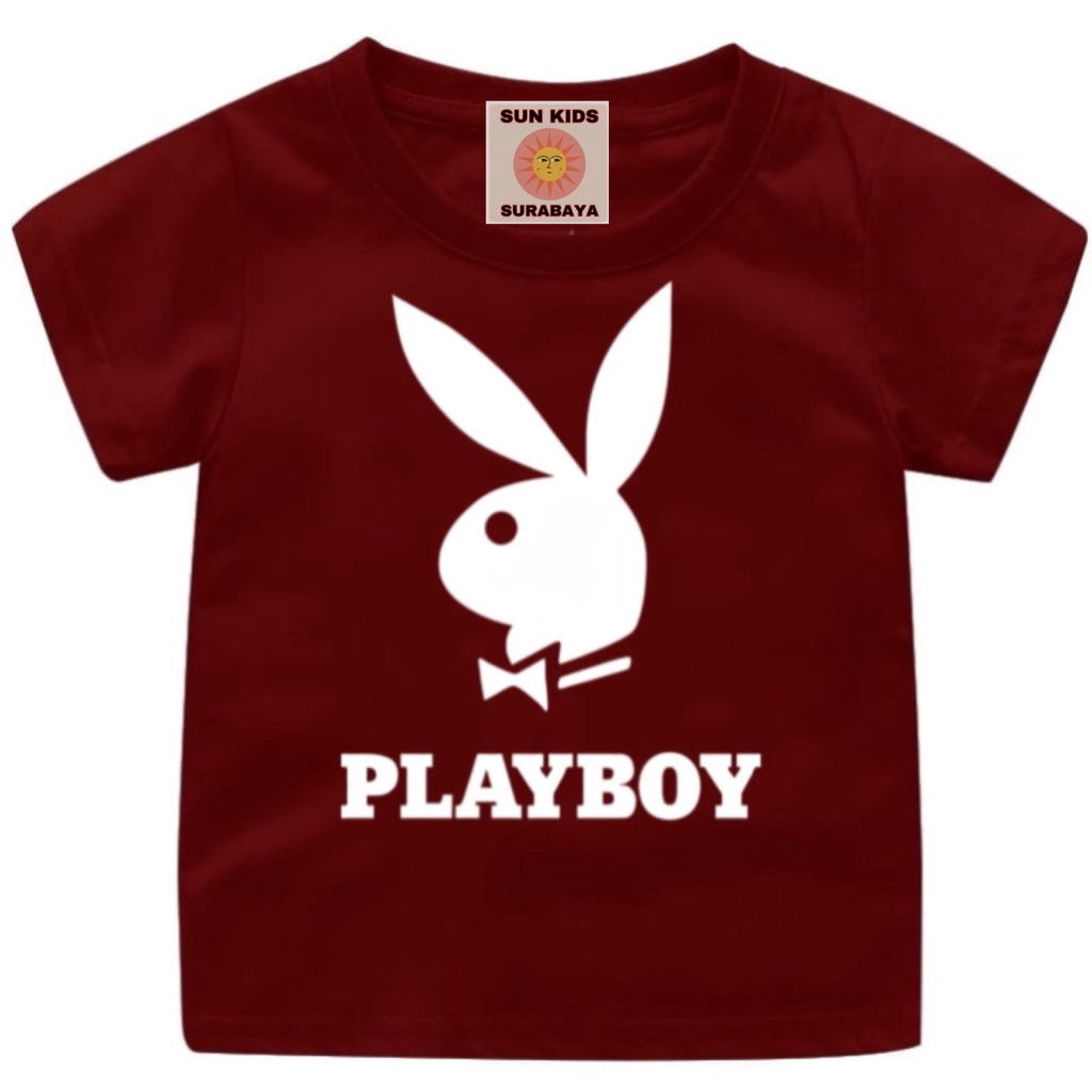 KAOS PLAYBOY ANAK BAHAN KATUN LEMBUT TIDAK PANAS