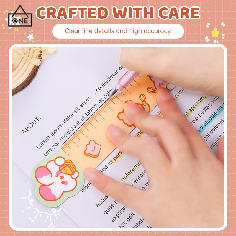 COD❤️Cute Magnetic Ruler Office15cm Soft Ruler for Students Creative Stationery-A.one