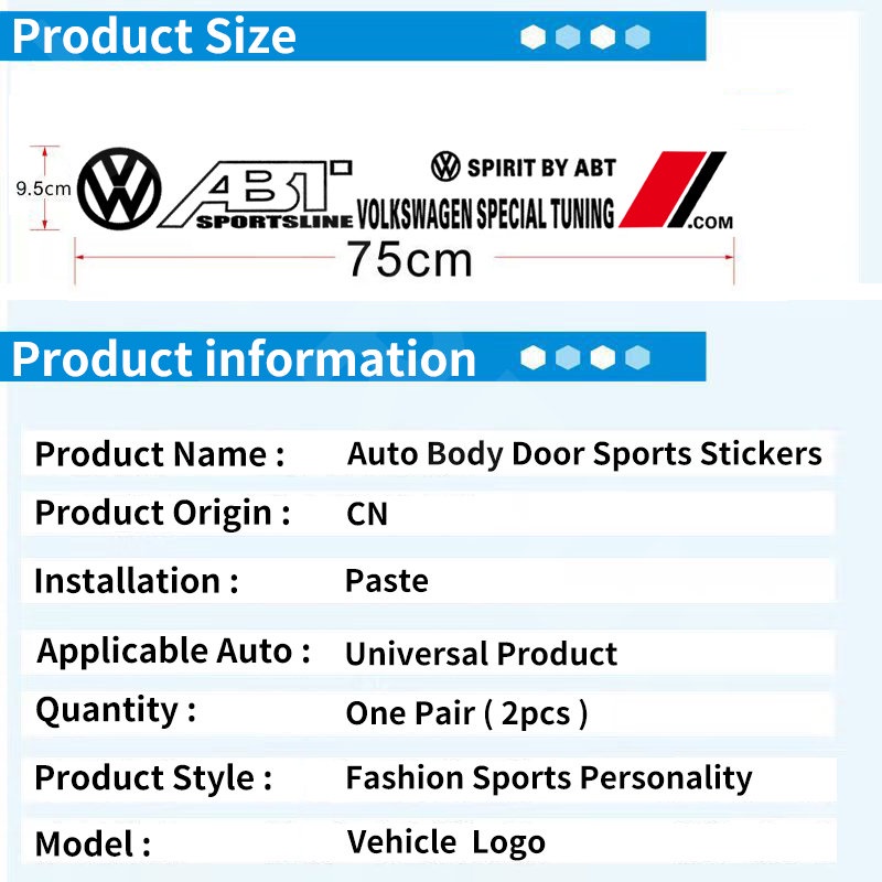 Volkswagen Stiker Mobil Auto Door Side Body Decor Decals Anti Gores Cover Lecet Untuk Volkswagen Polo T-cross Tiguan Allspace Golf Scirocco Aksesoris Dekorasi Mobil