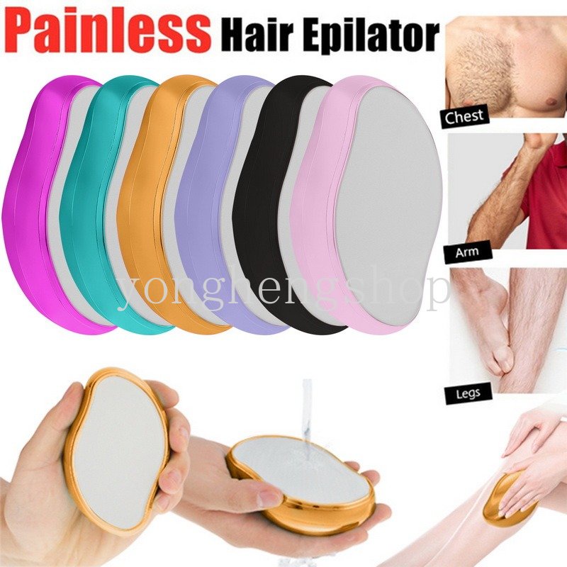 Epilator Penghilang Bulu Fisik Kaca Nano Penghilang Bulu Tubuh Tanpa Sakit Depilation Gadget Kapalan Kulit Mati Kaki File Grinder Exfoliator Alat Manual Hair Grinders