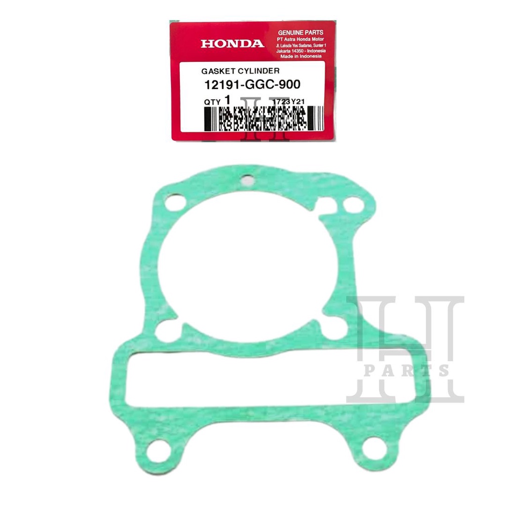 PAKING PERPAK KERTAS BAWAH BLOK SEHER GASKET CYLINDER BEAT FI SCOOPY SPACY FI VARIO 110 ESP 12191-GGC-900 ASLI ORIGINAL AHM HGP HONDA