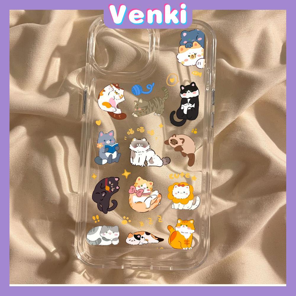 VENKI - For iPhone 11 iPhone Case Clear Big Hole Space Case TPU Soft Case Shockproof Protection Camera Cute Animal Compatible with iPhone 14 13 Pro max 12 Pro Max 11 xr xs max 7 8