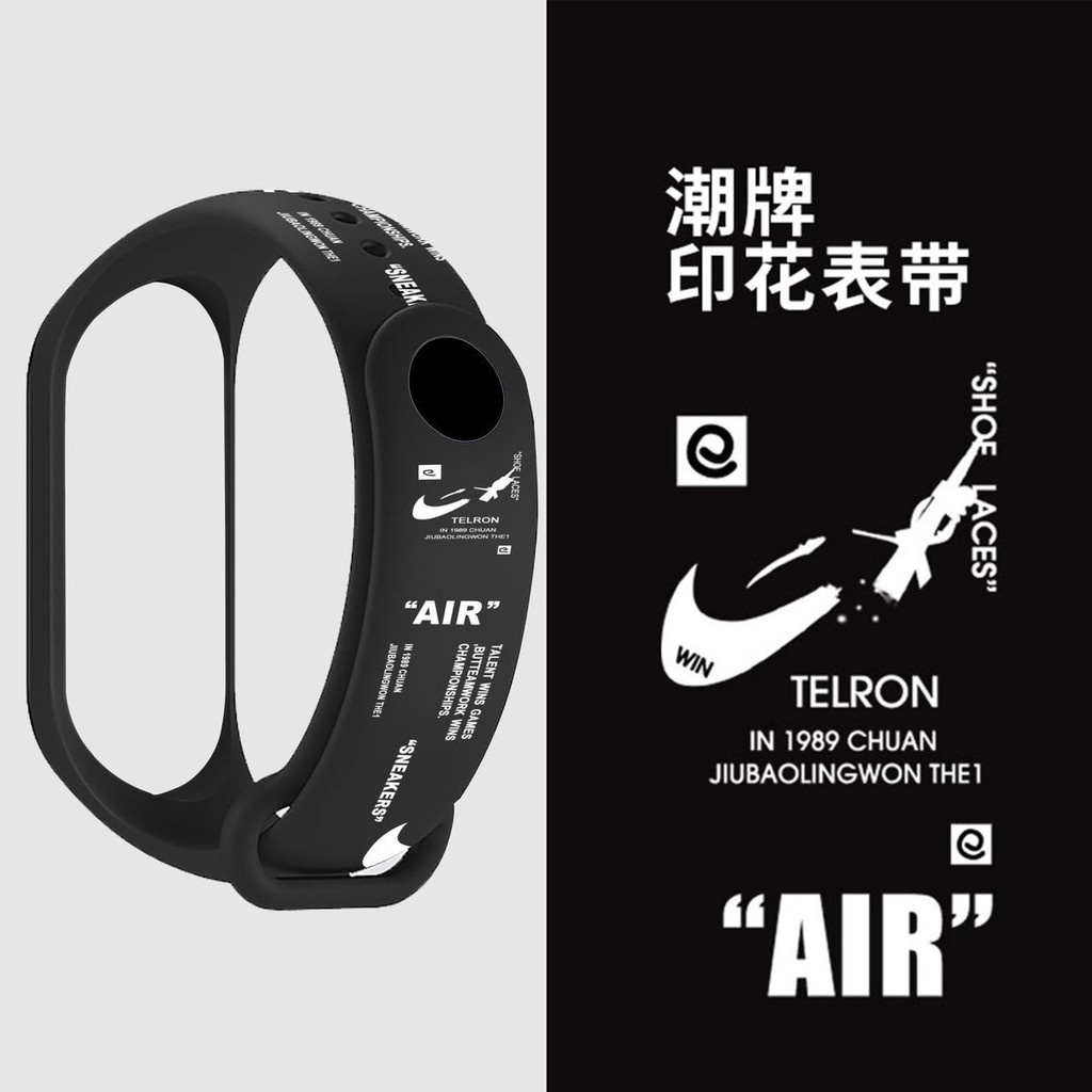 Mi Band 3 4 5 6 Silica Gel Strap Cetak Kartun Tali Pengganti Motif Unik