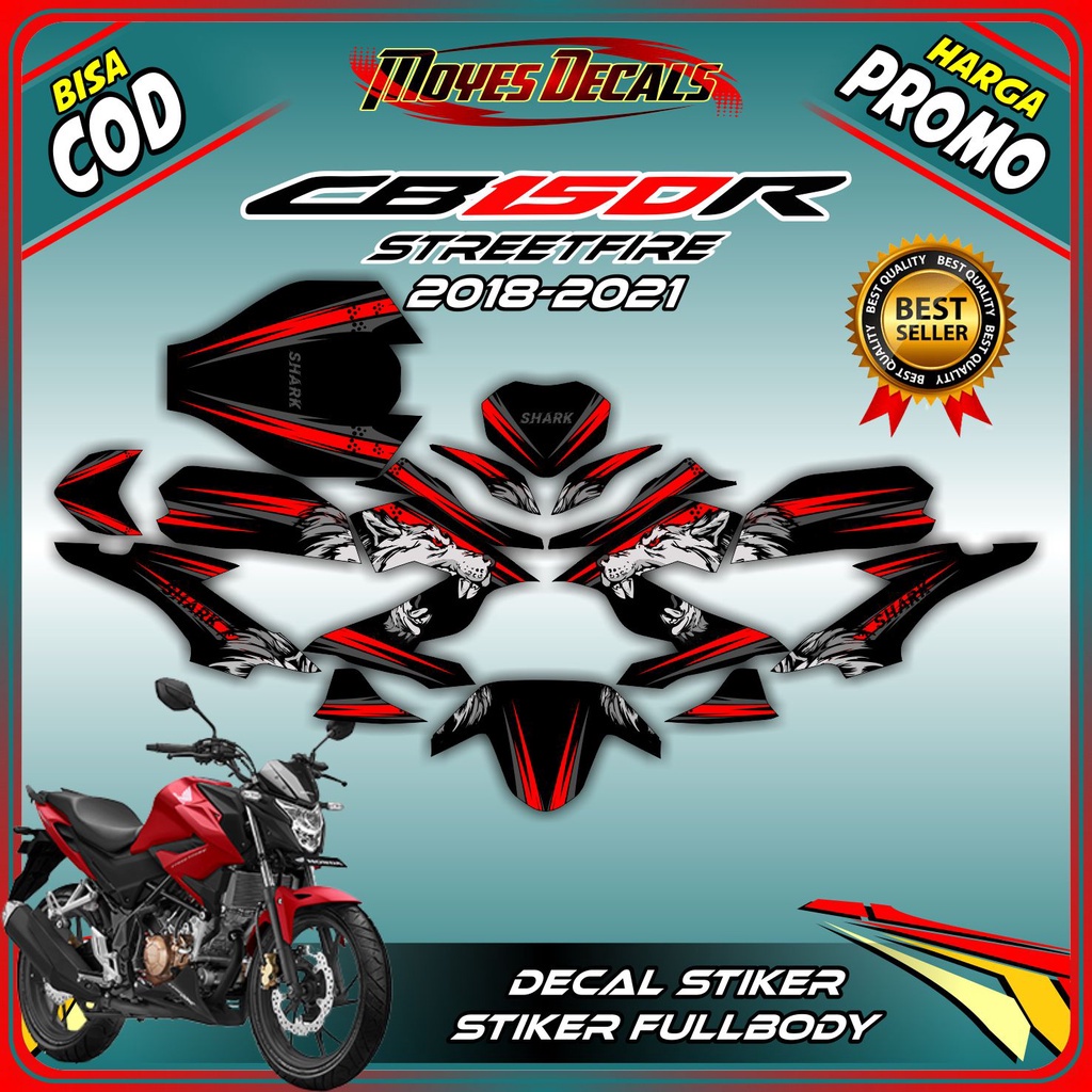 Decal New CB150R - Decal Honda CB 150R - Decal Motor CB 150 R Wolf Srigala
