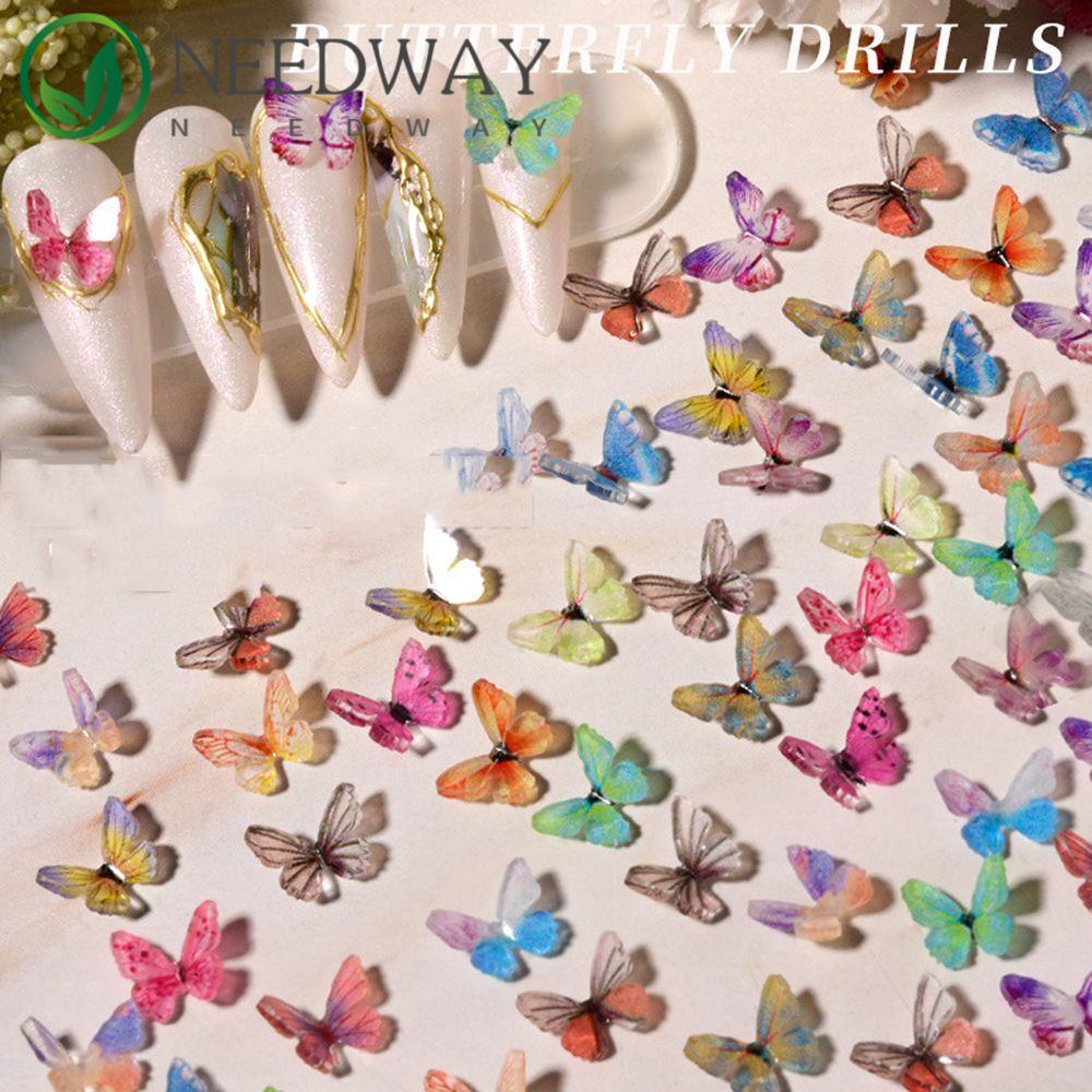 SKJK   Butterfly Nail Art Perhiasan Akrilik Pesona Indah Jepang DIY Nail Art Aksesoris