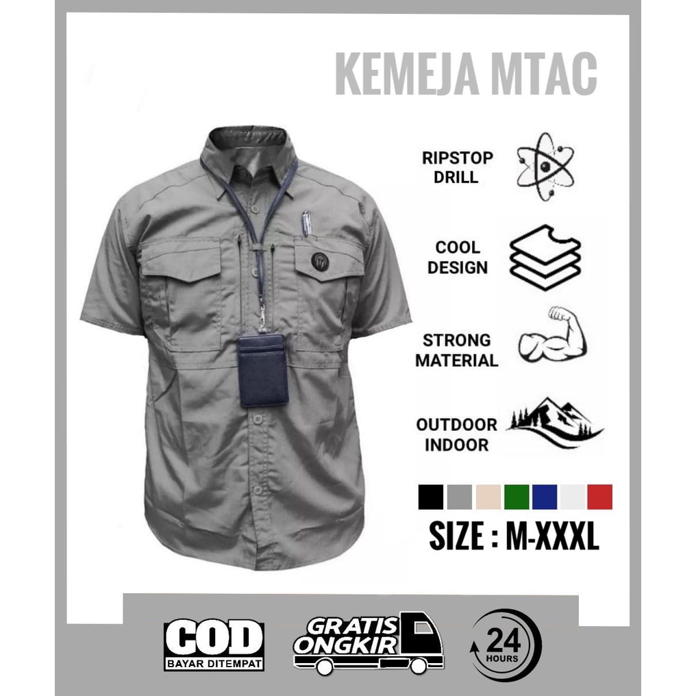 Kemeja M-TAC Lengan Pendek / kemeja lapangan / kemeja tactical