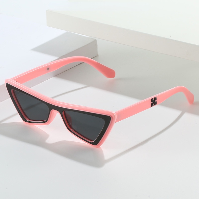 (YUZHU) Snowflake Cat Eye Kacamata Bingkai Kecil Untuk Wanita Mode Baru Y2K Babes Hip Hop Sunglasses