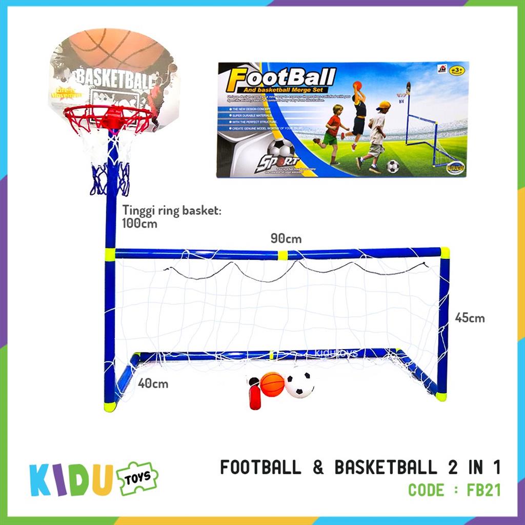 Mainan Anak Football &amp; Basketball 2in1