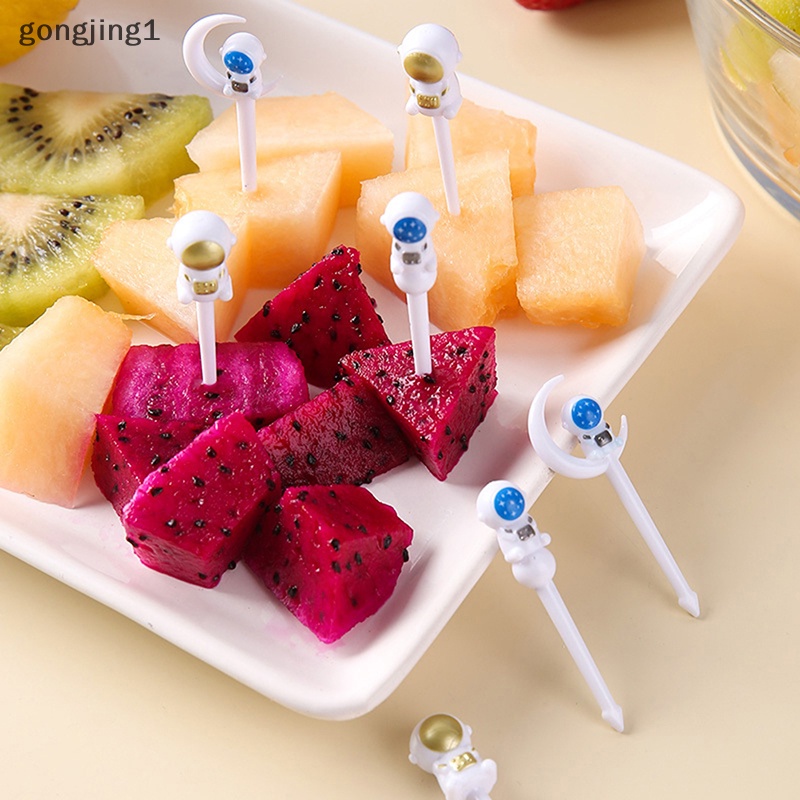 Ggg 8Pcs Mini Anak Hewan Makanan Buah Picks Garpu Kotak Makan Aksesori Dekorasi Alat ID