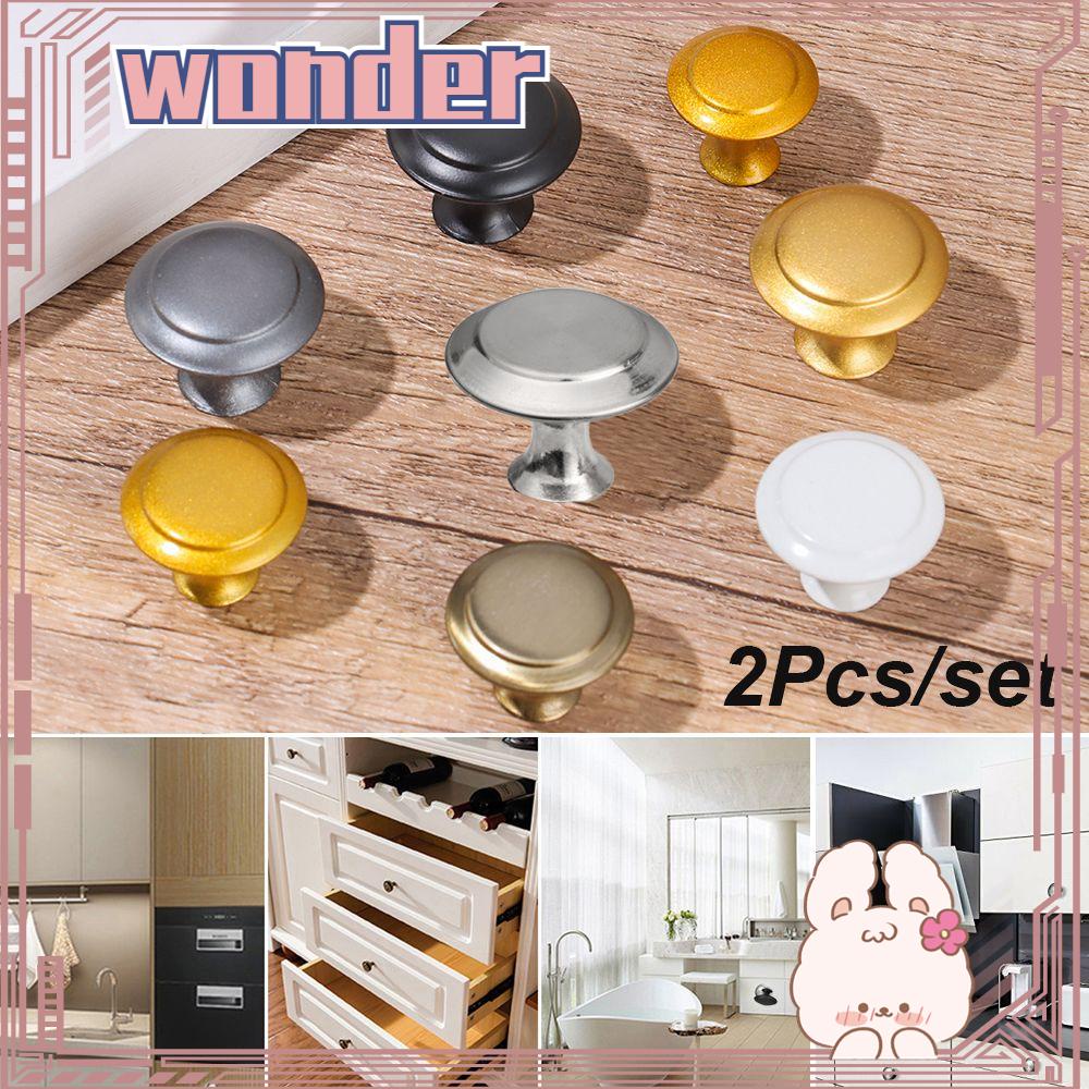 Wonder 2pcs/lot Tarikan Lemari Peralatan Fashion Dresser Bentuk Bulat Furniture Fitting Gagang Pintu