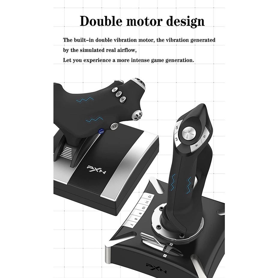 PXN 2119 PRO Joystick Throttle Flight Simulator PC PS4 XBOX One