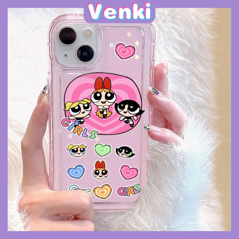 VENKI - For iPhone 11 Case Clear Phone Case TPU Soft Case Airbag Shockproof Protection Camera Cute Cartoon Little Girl Compatible with iPhone 14 13 Pro Max iPhone 12 Pro Max XR XS