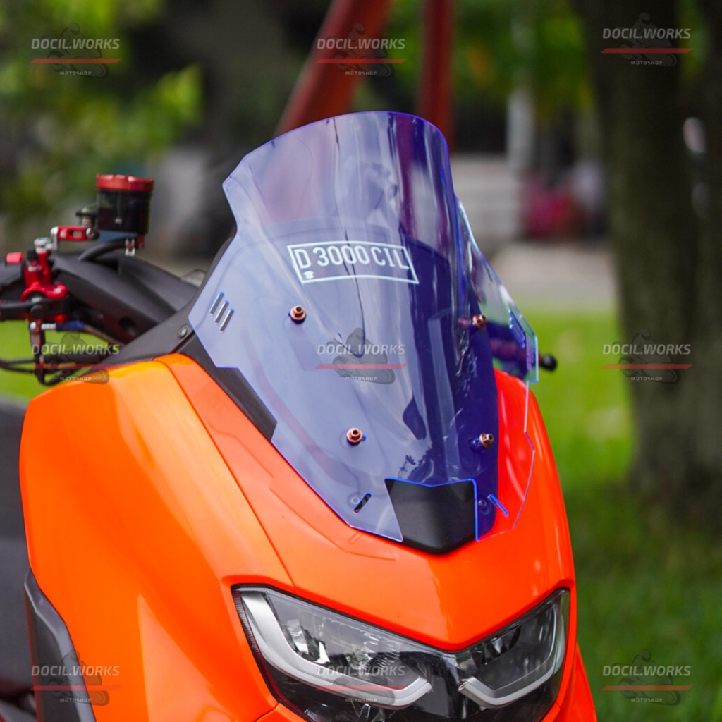 Dunia Variasi - Visor Windshield Nmax Model TDR SIRIP SUPER JENONG ICE BLUE Winshield Yamaha Nmax Model TDR Winsil Nmax