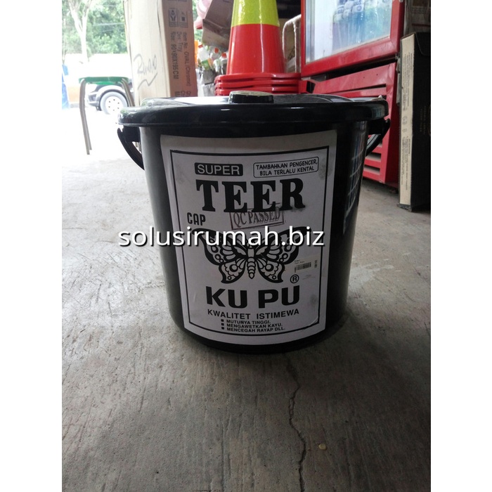 TEER BUNGA ANTI RAYAP OLES EMBER 5.5L pelapis pelindung kayu cat wood protection hitam ukuran besar