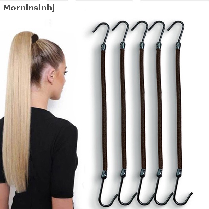 Mornin 10pcs Ikat Rambut Ponytail Karet Elastis Hook Untuk Wanita Kait Karet id