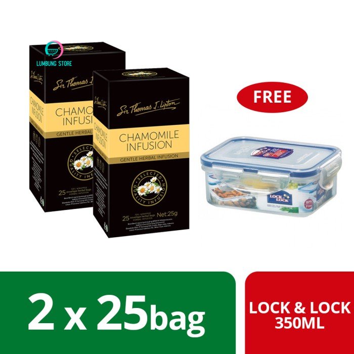 

Lipton Stl Enveloped Chamomile 25X1G(X2) Free Lock&Lock 350ml