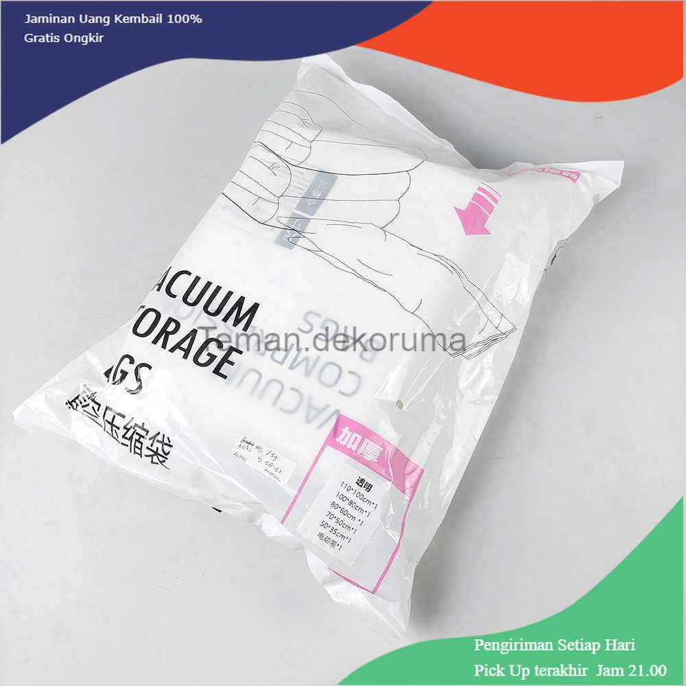 TD - DPR SHEN Plastik Vakum Baju Compression Bag Various Size 5 PCS with Pump - SH5