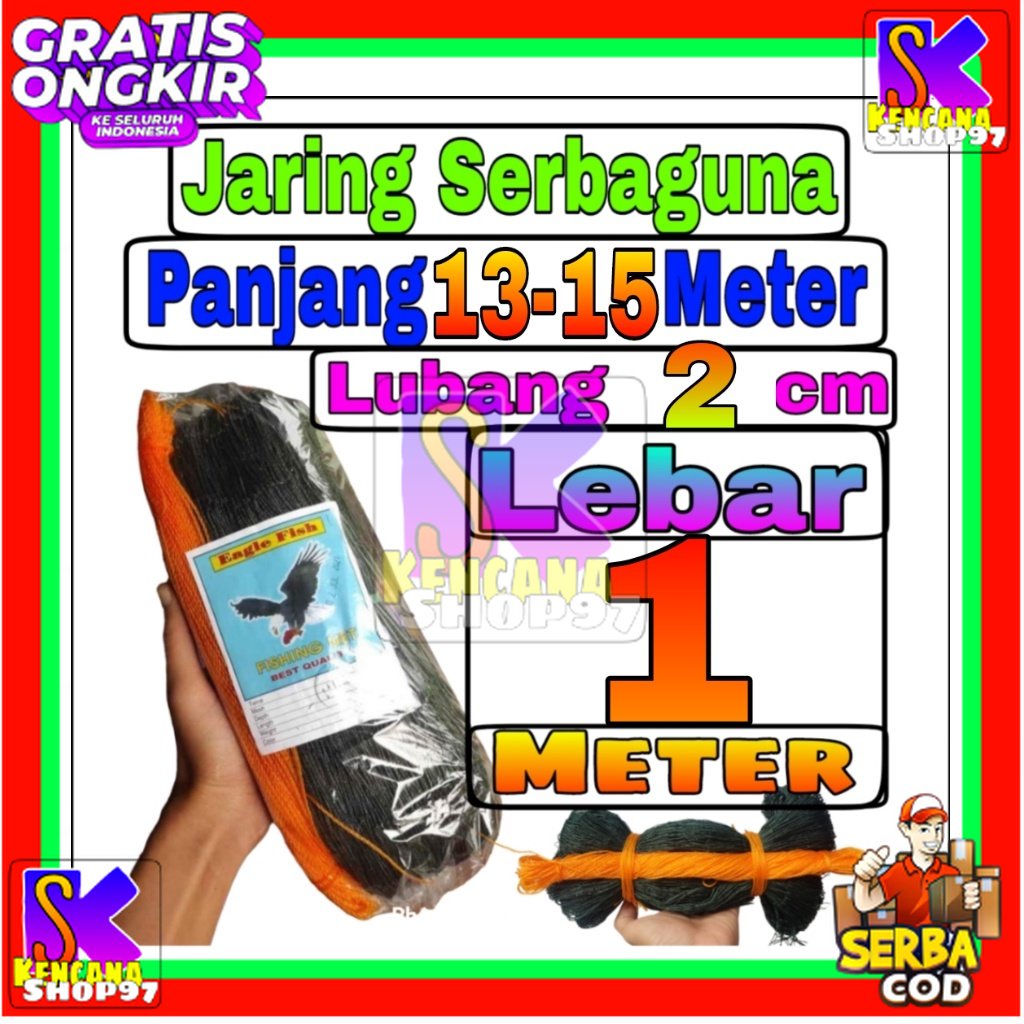 Jaring Ayam Lubang 2 cm Lebar 1 Meter / Jaring Pagar Ayam / Jaring Kandang Ayam / Jaring Pagar Kebun
