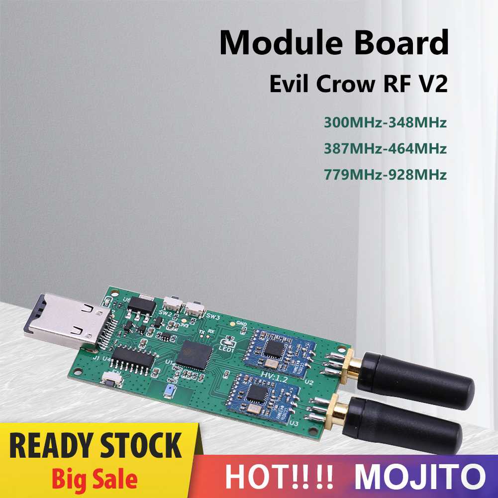 Evil Crow RF V2 300MHz-348MHz 387MHz-464MHz 779MHz-928MHz Papan Modul RF 2.4GHz