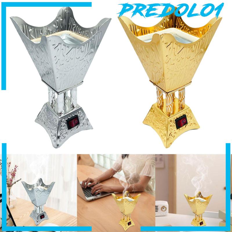 [Predolo1] Burner Holder Elektrik Censer Metal Arab Untuk Kantor Rumah Ruang Tamu