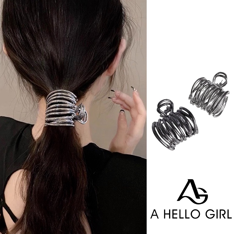 Ahellogirl Sederhana Tinggi Ponytail Tetap Artefak Grabber Temperamen Punggung Kepala Klip Hiasan Kepala High-end Jepit Rambut Perempuan High-end Hairpin