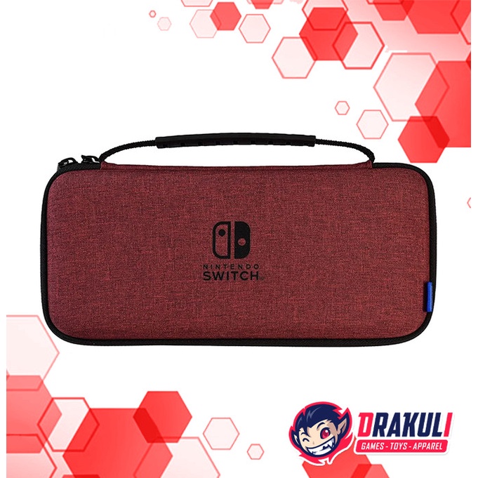 Nintendo Switch HORI Slim Hard Pouch for Switch V1, V2, &amp; OLED - Red