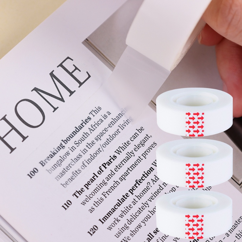 Perlengkapan Siswa Stationary Invisible Cover Salah Pekerjaan Rumah Tangga Tape Tape Menempel Kaset Koreksi Stiker Putih Transparan Washi Tape 10m/Roll Copy Tape Drafting Masking Tape