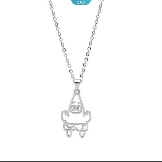 Kawaii Spongebobed Patrick Star Kartun Lucu Alloy Puzzle Kalung Hip Hop Liontin Anime Mainan Mewah Untuk Hadiah Ulang Tahun Anak Perempuan [ZK]