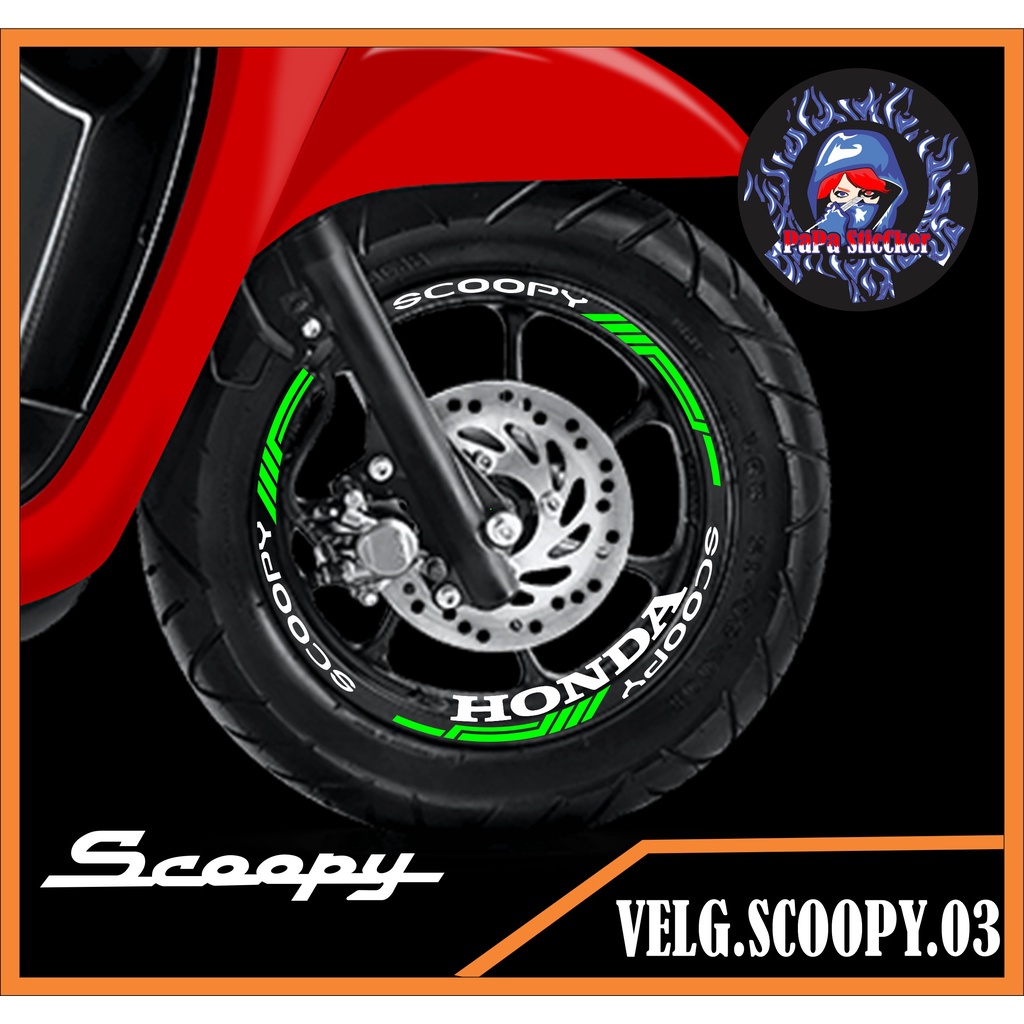 STIKER VELG SCOOPY CUTTING STICKER VELG SCOOPY CUTTING VARIASI HONDA SCOOPY LIS BAN/VELG 03