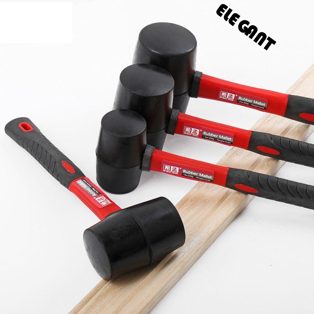 [Elegan] Palu Karet Tahan Aus Lem Lembut Kepala Bulat Instalasi Woodworking Non-slip Handle Mallet