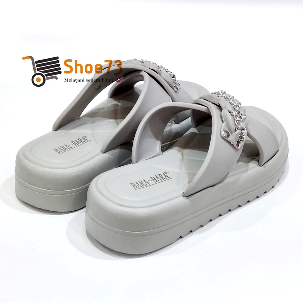 BARA-BARA JSL 2208 V26 NEW SIZE 36-40 ORIGINAL l Sandal Selop Silang Jelly Wanita l Sendal Kokop Cewek Impor