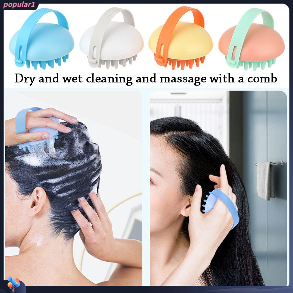 Populer Shower Brush Spa Perawatan Kulit Kepala Rambut Akar Silikon Kepala Tubuh