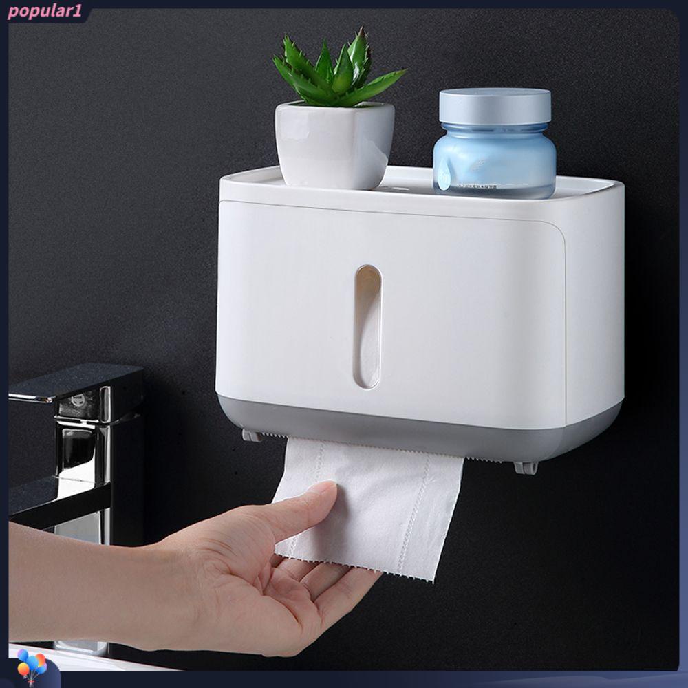 Populer Tempat Kertas Toilet Multi Fungsi Tahan Air Tidak Meninju Penyimpanan Kertas Dapur Roll/ Dispenser Kertas Serut