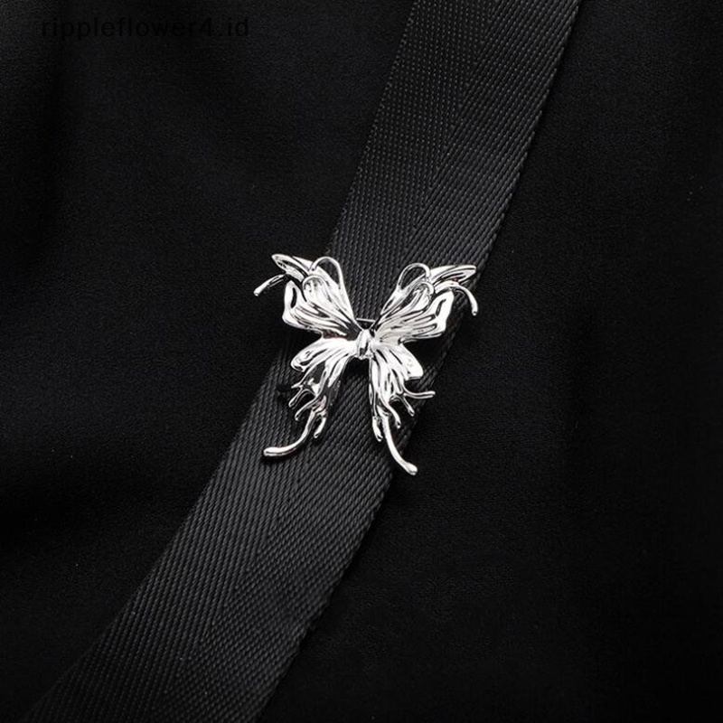 {rippleflower4.id} Kecantikan Bros Kupu-Kupu Untuk Wanita Unisex Metal Ins Gaya Serangga Pesta Kantor Bros Pin Perhiasan Hadiah~