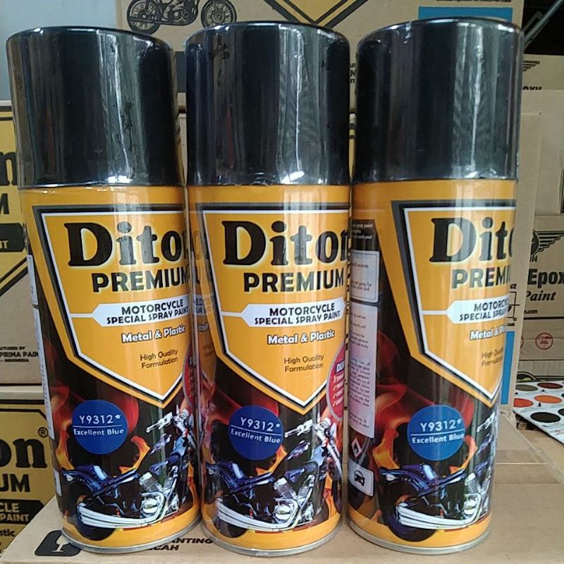 Pilok Diton premium Excellent Blue 9312 400cc Pilox Biru tua Biru cat semprot tahan bensin
