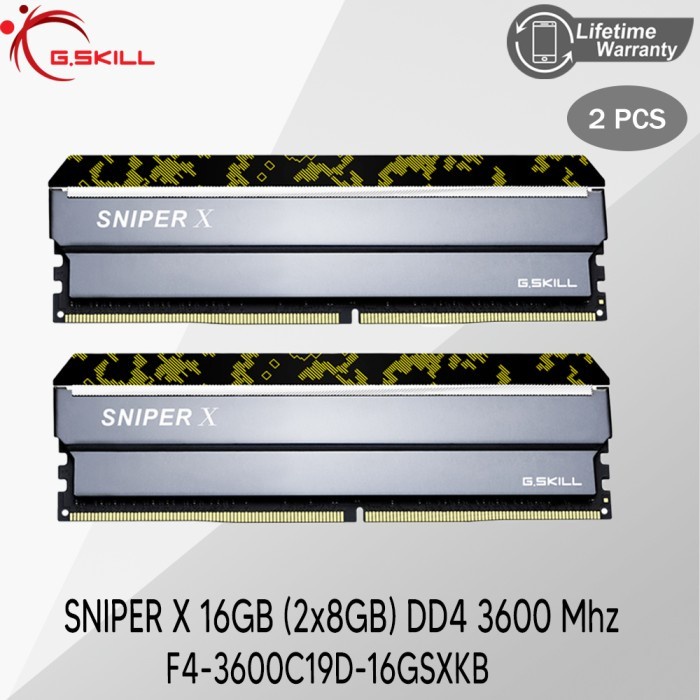 Gskill Sniper X 16GB (2x8GB) DDR4 PC 3600 Mhz