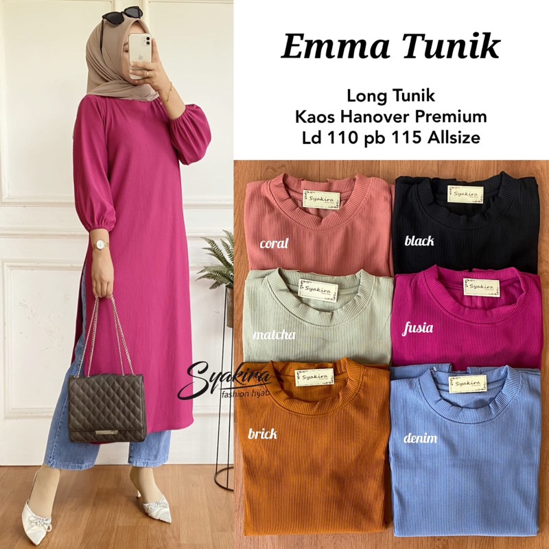 EMNA TUNIK ORI SYAKIRA | Kaos Hanover Premium