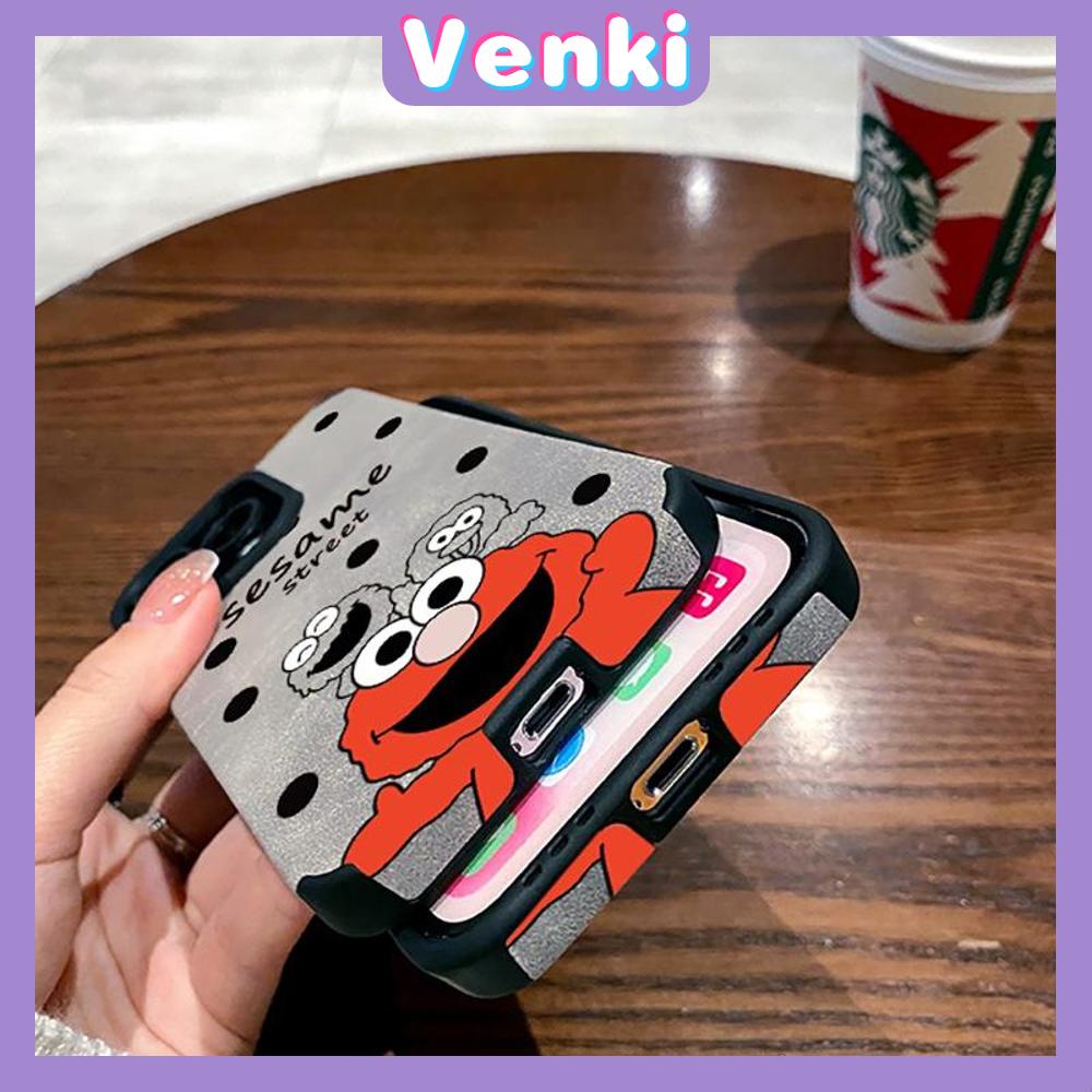 VENKI - Untuk iPhone 11 Case Kulit Kulit Pupil Mata Suede Phone Case Soft Shockproof Airbag Case Perlindungan Kamera Karakter Kartun Lucu Kompatibel dengan iPhone 14 13 Pro max 12