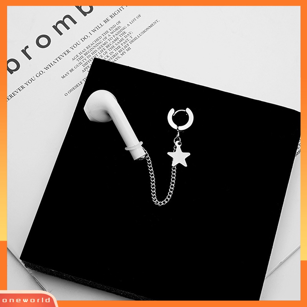 [WOD] 1pc Anting Anti Hilang Universal Cocok Mudah Digunakan Tali Anting Earphone Stainless Steel Non-slip Untuk Pakaian Sehari-Hari