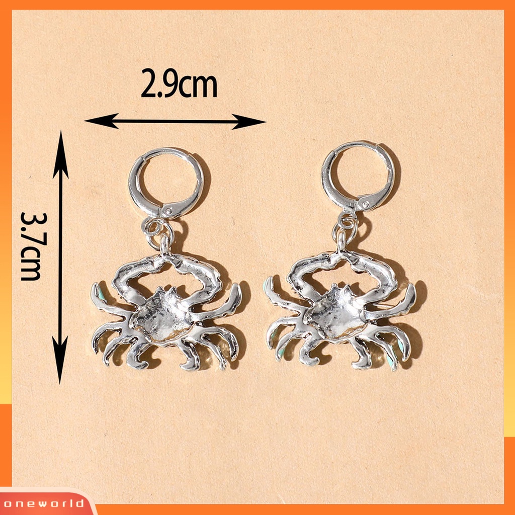 [WOD] 1pasang Anting Bentuk Kepiting Yang Indah Berkilau Anting Menjuntai Bahan Metal Untuk Pesta