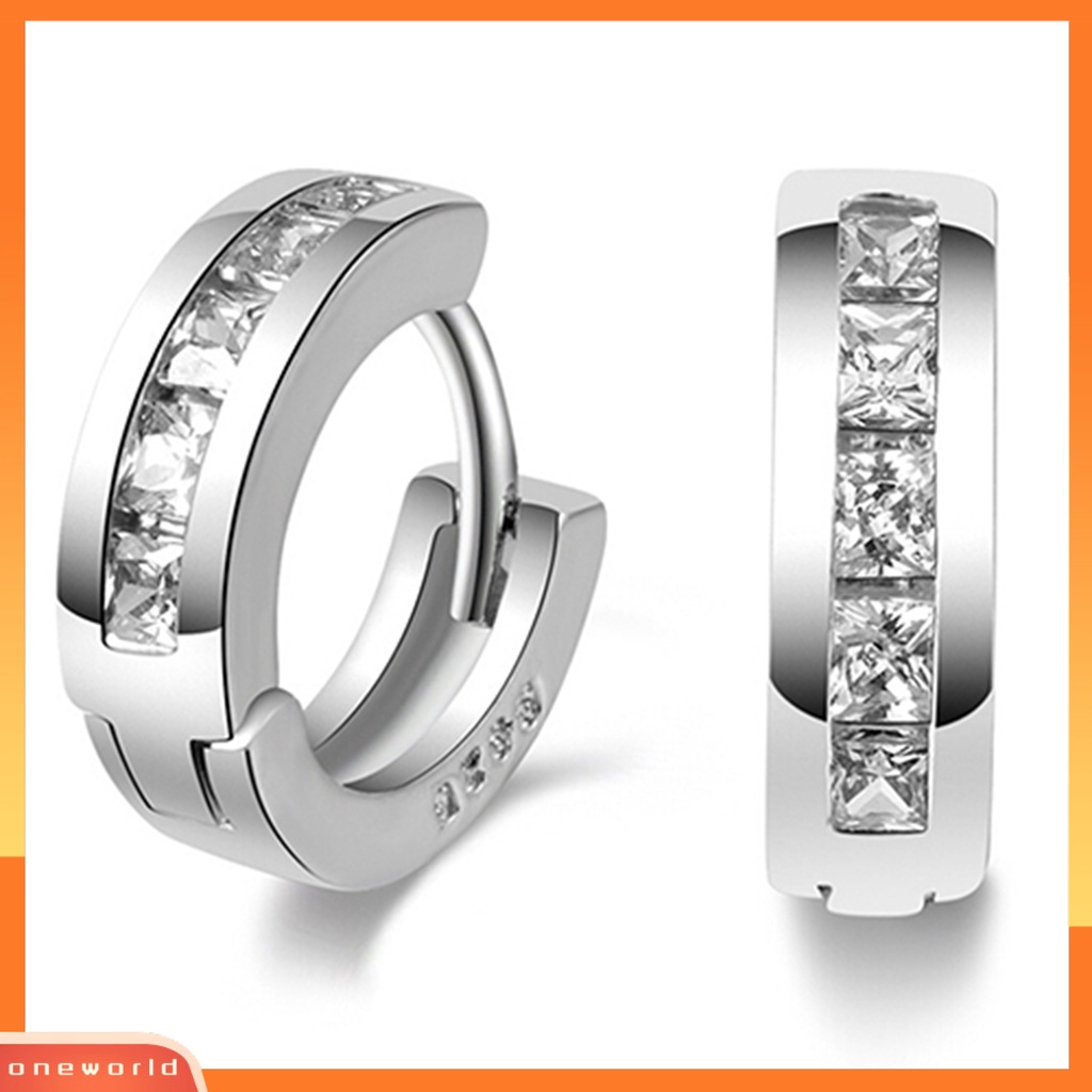[WOD] Ear Clip Kancing Telinga Berlian Imitasi Lapis Silver Berkilau Untuk Pesta
