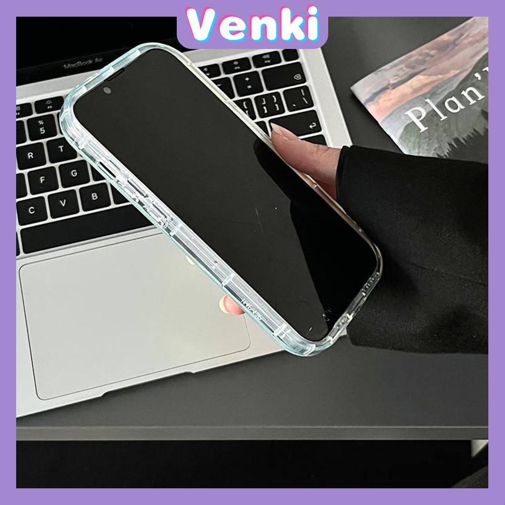 VENKI - iPhone Case untuk iPhone 11 Laser Reflektif Bening Phone Case TPU Soft Shockproof Airbag Case Gradien Hijau Kompatibel dengan iPhone 14 13 Pro Max 12 Pro Max XR XR 7Plus 8Plus