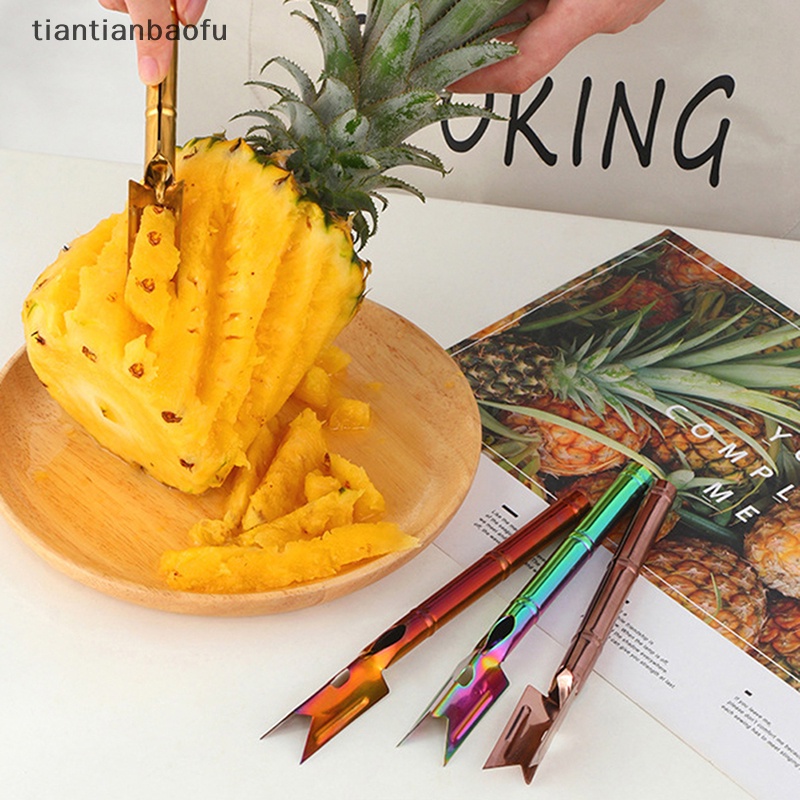 [tiantianbaofu] Stainless Steel Pineapple Fruit Tools Alat Pemotong Pengupas Mata Nanas Butik