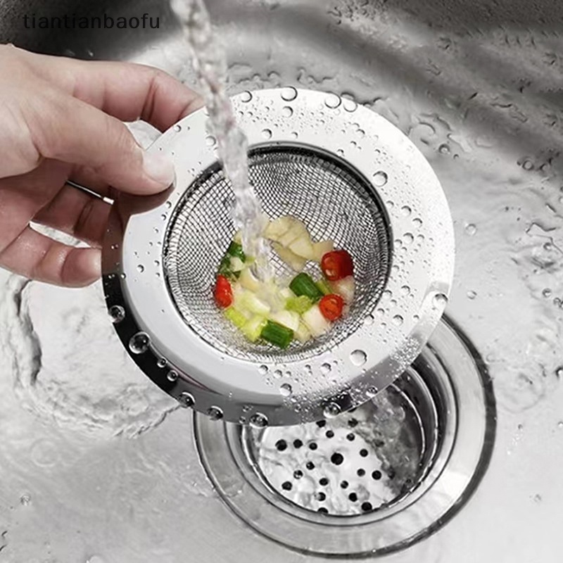 [tiantianbaofu] Saringan Wastafel Stainless Steel Corong Anti Blokir Sink Strainer Butik