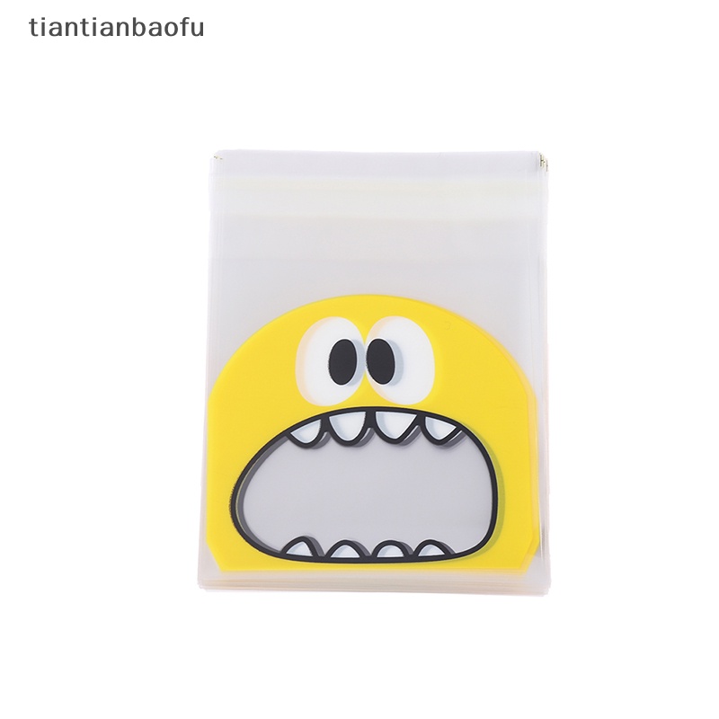 [tiantianbaofu] 100pcs Kantong Plastik Transparan Permen Cookie Self Adhesive Pouch Untuk Butik Pesta