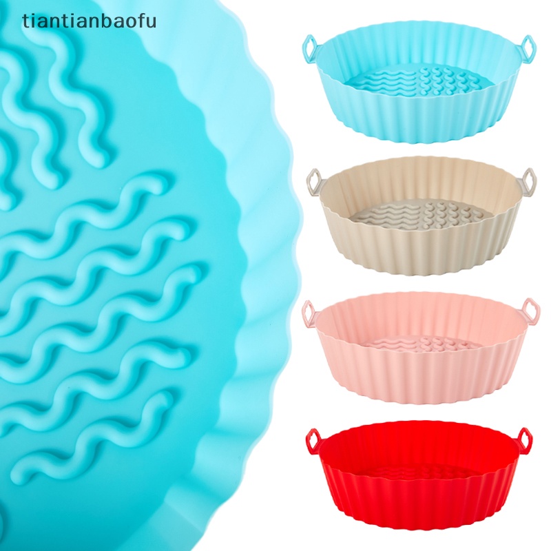 [tiantianbaofu] 7.5in Bulat Replacemen Air Fryer Silicone Baking Tray Ayam Goreng Keranjang Tikar Butik