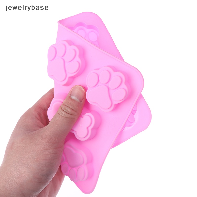 [jewelrybase] Cetakan Kaki Tapak Anjing Cetakan Kue Cetakan Tulang 3D DIY Silicone Bakeware Moldses Boutique