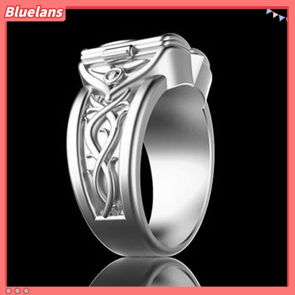 [BLS] Pria Fashion Tidak Teratur Cekung Cembung Dapat Dibuka Tutup Cincin Kreatif Perhiasan Hadiah